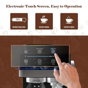 Bluebow Espresso Machine with Grinder 20Bar Semi-Automatic Coffee Maker with Milk Frother Steam Wand