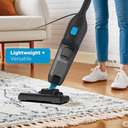BLACK+DECKER PowerSeries Flex 3-in-1 Stick Vacuum, 600W Motor, Lightweight, 21-Foot Cord, 500ml Dustbin, Black