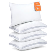 COOKEY 4LTB-HQZ-S Bed Pillows Standard Size Set of 4, Luxury Hotel Quality, Standard
