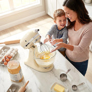 Gvode 5 Quart Glass Mixing Bowl with Handle and Pour Spout, Clear Tempered Glass, Compatible with KitchenAid Tilt-Head Stand Mixers, WMG2408