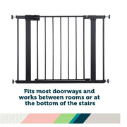 Safety 1st Easy Install Walk-Through Baby Gate Adjustable 29-38 in Black GA105CBLK