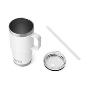 YETI Rambler 25 oz Straw Mug, Insulated Stainless Steel, White, 21071501801