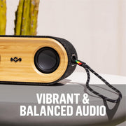 House of Marley Get Together 2 Mini Portable Speaker with Wireless Bluetooth Connectivity, Signature Black