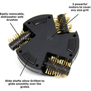 Grillbot GBU:BUN101-RED Grill Brush and Scraper Carry Case Bundle, Red