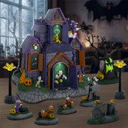 Disney Pre-Lit Animated Halloween Village, 9 pc. - Plastic & Resin