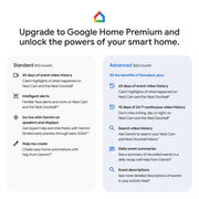 Google Nest Cam Outdoor Wired 2nd Gen, 2K HDR Video, Gemini AI, Weather-Resistant, Night Vision, Two-Way Audio, Snow, GA09963-US