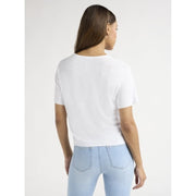 Sofia by Sofia Vergara Women's Crewneck Tee with Short Sleeves, Size: M, Vivid White