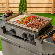 TYTUS Emberwood Portable Gas Griddle, 25,000 BTU Dual Burners, 352 Sq Inch Carbon Steel Plate, Gunmetal Gray, TDT-GHS-GGRD
