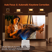 Magcubic Smart Projector HY450MAX, 8K Support, Native 1080P, Android 14 TV OS, Auto Focus, 1100 ANSI Lumens, WiFi 6, 12W HiFi Stereo, HDR10+, 1.0:1 Throw Ratio, White