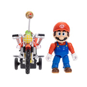 Jakks Pacific Super Mario Galaxy Movie Mario Action Figure with Pull Back Motorcycle, 2.5 Inch, 9 Points of Articulation, Ages 3+, 432334