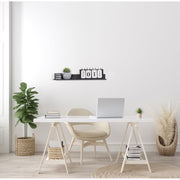 Hangman No Stud Floating Shelf, 24 in, Black Aluminum, Patented Cleat System, Level and Hardware Included, WM-L24B