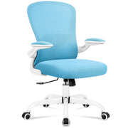 CoolHut FK-938-Blue Office Chair with Adjustable Lumbar Support, Flip-up Arms, Blue