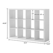 Better Homes & Gardens BHD036118664036 12-Cube Storage Organizer, White Texture