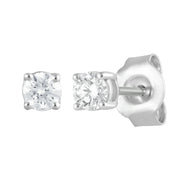 Unique Moments LGD-KE31029-FW70 1/4 Ct Round Lab Grown Diamond Stud Earrings in 10K White Gold for Women (J-SI-I1)