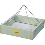Birds Choice Plastic Hanging Tray Wild Bird Feeder, Eco-Friendly Recycled Poly Lumber, Stainless Steel Fasteners, Green, Weatherproof, Platform Style, BCHTSG