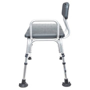 Equate Durable Transfer Bench with Back Rest, Shower Bench, Black