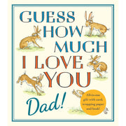 Candlewick Guess How Much I Love You Dad Hardcover Book Gift Set with Card and Blue Wrapping Paper