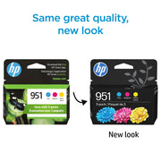 HP CR314FN#RFD 951 Tri-Color Ink Cartridge Combo Pack, Original OEM Ink, Cyan Magenta Yellow, Approx 700 Pages