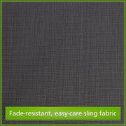 Mainstays Dashwood Outdoor Chaise Lounger Set of 2, Black Steel Frame, Breathable Sling Fabric