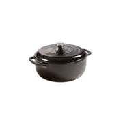 Lodge Ec6d18 6qt Enameled Dutch Oven, Midnight Chrome