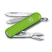 Victorinox Classic SD Swiss Army Knife, Compact 7 Functions, Small Blade, Screwdriver, Key Ring, Green