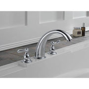 Delta BT2796 Windemere 2-Handle Deck-Mount Roman Tub Faucet Trim Kit Only in Chrome (Valve Not Included)