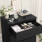 Homfa FPB-250 6 Drawer Tall Dresser for Living Room, Black