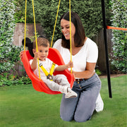 Delta Children Disney Mickey Mouse 2-in-1 Toddler Outdoor Bucket Swing, Red, Ages 9 Months to 4 Years, SW86508MM
