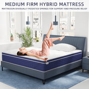 CICIMLU 12 inch Queen Hybrid Mattresses Medium Firm in a Box