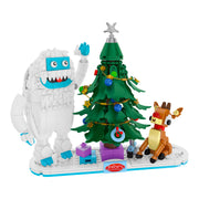 Brickcraft Rudolph The Red-Nosed Reindeer Bumble and Rudolph Christmas Tree Building Bricks Set, 494 Pieces, Holiday Collectible Display