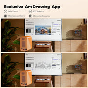 Caydo Mini Projector with 5G/2.4G WiFi, Bluetooth 5.0, 4K Support, Exclusive Drawing App, Portable Movie Projector, Orange, P-004W