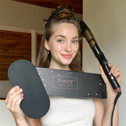 Farery Long Barrel Curling Iron, 1.25 Inch Ceramic Tourmaline Barrel Infused with Argan Oil and Keratin, 11 Adjustable Heat Settings, Includes Clips and Silicone Pad, Black FA099-32-B