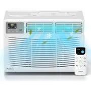 PhiloDeco 12000 BTU Window Air Conditioner with LED Display, Remote Control, Energy-Saving ECO Mode, Sleep Timer, and Washable Filter for 550 Sq Ft
