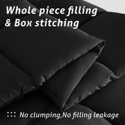 JUSTLET FGHXB2025 Luxury Solid Down Alternative Machine Washable Black Comforters, Queen