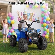 Wisairt 24V 4WD Kids Ride On ATV, Electric 4-Wheeler, 2-Seater, 800W Motor, Blue