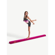 Justice 8FT Folding Gymnastics Balance Beam, High-Density EVA Core, Non-Toxic Anti-Slip Suede, Purple
