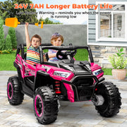 FestiveGlow HZL-N1 24V Kids Ride on Car Truck with Remote Control, Pink