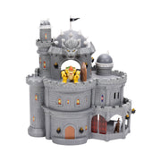 Jakks Pacific Deluxe Bowser Castle Action Figure Playset, 12 in Three-Story with 1.5 in Bowser Figure, Piano, Bonsai Tree, Heat-Activated Paintings, 432254