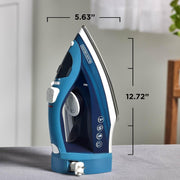 BLACK+DECKER Steam Iron with Stainless Steel Sole Plate, Automatic Cord Reel, Vertical Steaming, 250ml Easy-Fill Water Tank, Anti-Drip System, 1200W ICR004B