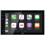 JVC KW-V660BT Double-Din in-Dash DVD Receiver 6.8-inch with Bluetooth Apple Carplay Android Auto and SiriusXM Ready