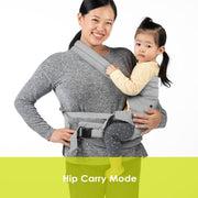 Baby Trend Caleo 3-in-1 Newborn Hip Seat Baby Carrier, Snuggle Midnight, 100% Cotton, Machine Washable, Lumbar Support, Built-in Sun Hood, CA01F52A