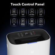 HBN Max 80 Pint Smart Dehumidifier, 4500 Sq.ft Coverage, 1.71 Gallon Water Tank, Energy Efficient, White, FDD25-5259