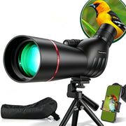 Sissinoceros Spotting Scope, 25-75x Magnification, 80mm Objective Lens, Waterproof, Fog-Proof, BAK4 Prism Optics, Tripod and Smartphone Adapter Included, 5296013558