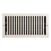 Signature Hardware Modern Steel Oversized Wall Register, 6 in x 14 in, Brushed Nickel, Slatted Vent Cover