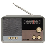 Crosley CR3036D-CL Tribute Vintage AM/FM Bluetooth Radio, Gray
