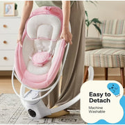HARPPA 17504450325 Baby Swing with Remote Control, 5 Sway Speeds, 10 Lullabies, Pink, 6.8 lb
