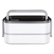 Heated Lunch Box, 3-Layer Insulated, Leak-Proof, Food-Grade Stainless Steel, Portable with Handle