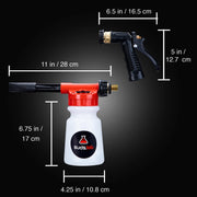 SudsLab F3 Professional Foam Gun, Adjustable Foam Nozzle, Garden Hose Attachment, Car and Home Cleaning SL-GH01-600