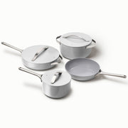 Caraway Ceramic Non-Stick Cookware Set, 12-Piece, Gray, Aluminum Core, Oven Safe up to 550F, Includes Frying Pan, Saucepan, Saut Pan, Dutch Oven, Storage Organizers, 81795824