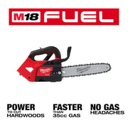 Milwaukee 2826-20C M18 FUEL 12 in. 18V Lithium-Ion Brushless Cordless Battery Top Handle Chainsaw (Tool Only)